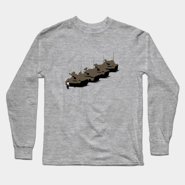 Tank Man Vector Graphic Long Sleeve T-Shirt by EnvelopeStudio